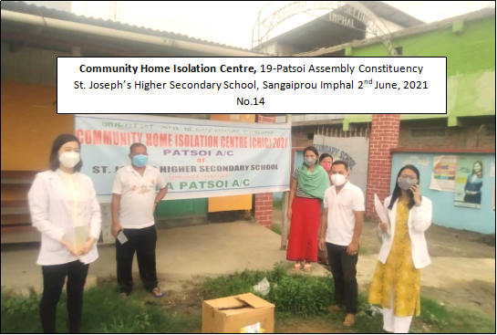 Covid-19 Patients Quarantine Centre at St. Joseph’s Higher Secondary School Block for the 2nd Phase, Dated 2nd June till 22nd September, 2021