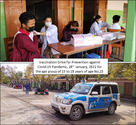 <strong>Vaccination Drive for Prevention against Covid-19 Pandemic, 28<sup>th</sup> January, 2022</strong>