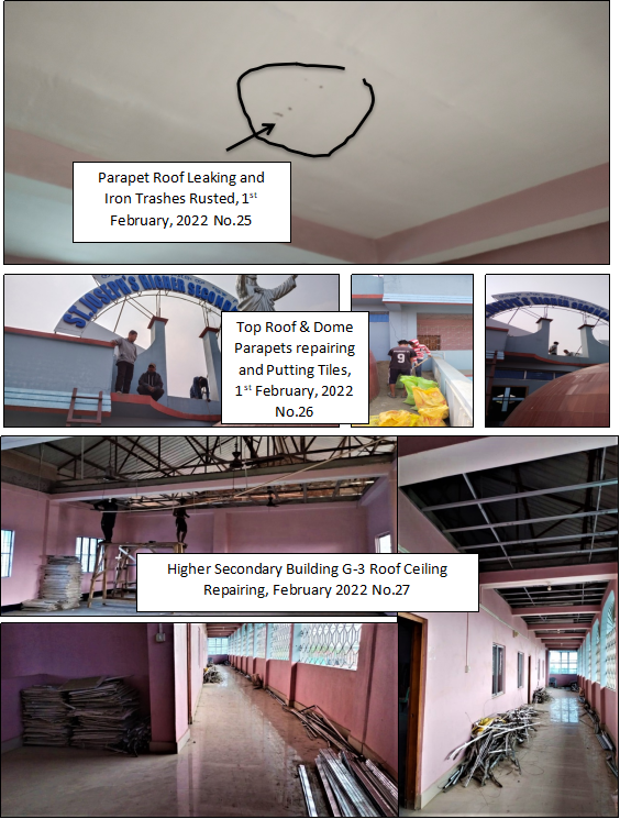 <strong>Repairing work at the higher secondary Building Block, 1st Feburary,2022</strong>