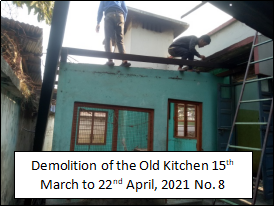 Fathers’ Quarter Kitchen Construction Work, dated 15th March, 2021